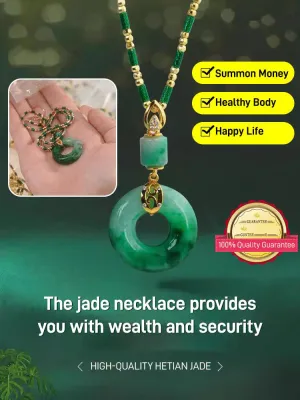 2025 HOT SALE Hetian Jade Prayer Peace Buckle