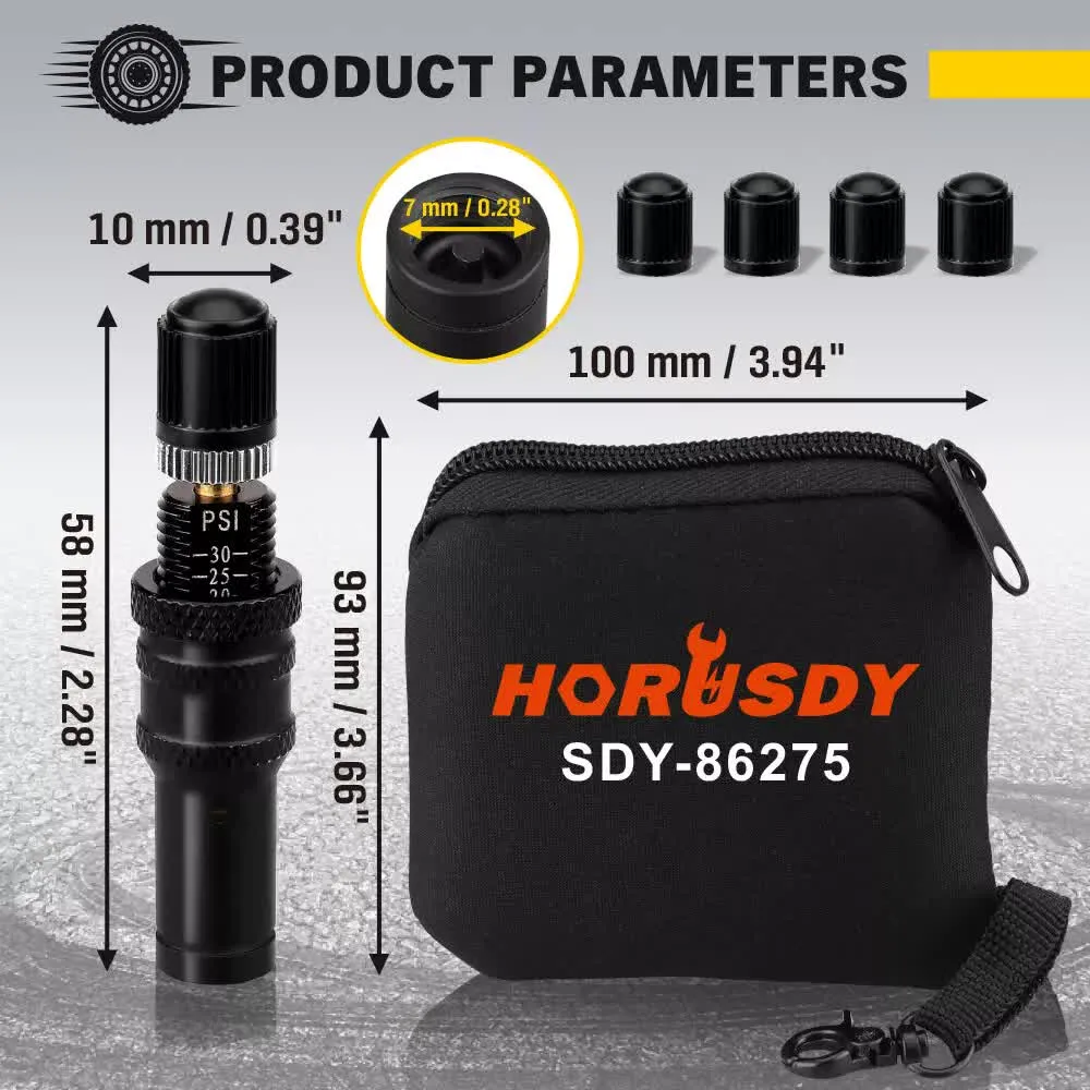 4-Piece Tyre Deflators | Air Deflator Tire Valve Core Tool | 10-30 PSI | Portable 4x4 AU