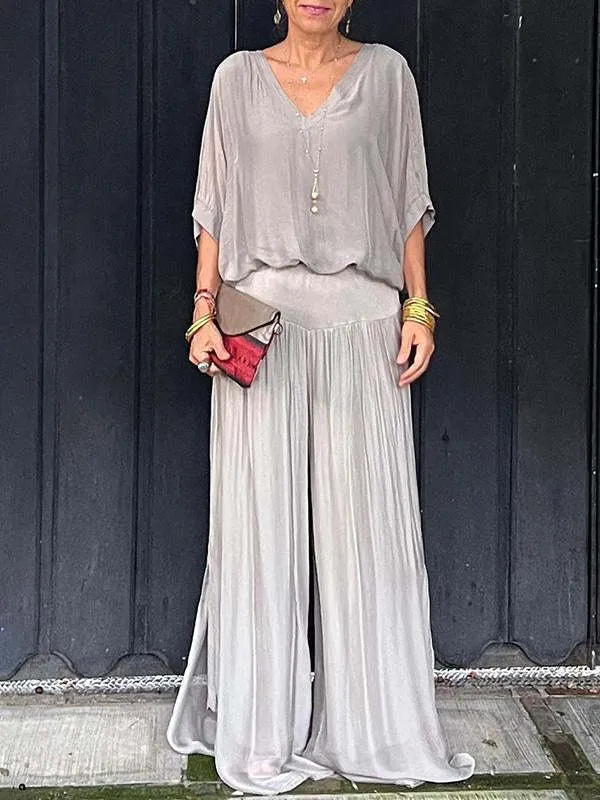  50% korting op de lente Elegante losse tweedelige chiffon set