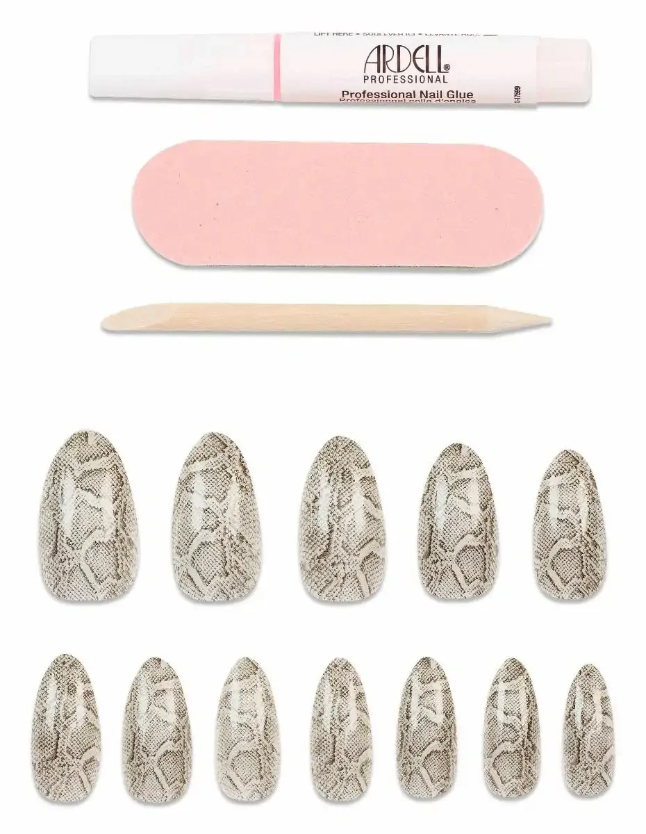 Ardell Nail Addict Premium Nails Grey Python