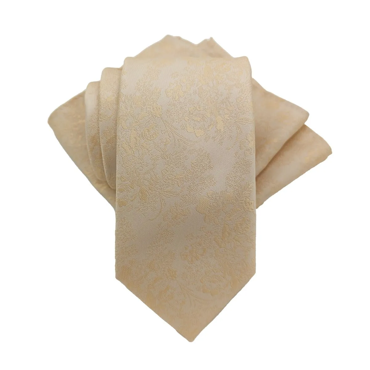 Champagne Floral Pocket Square