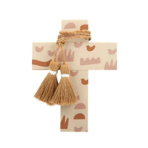 Curio Resin Cross Small Natural/Nude