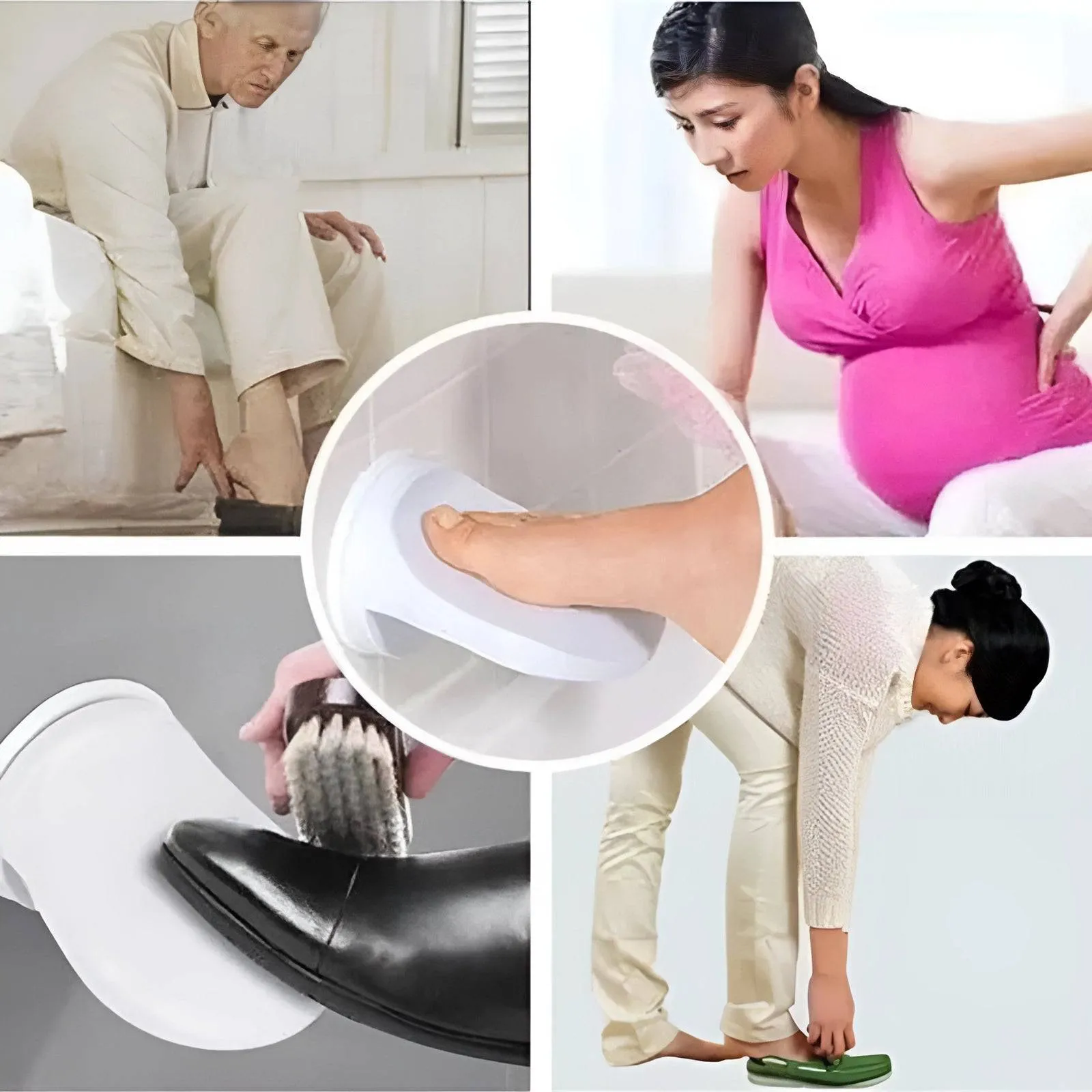Durable Plastic Shower Footrest with Strong Suction Cups