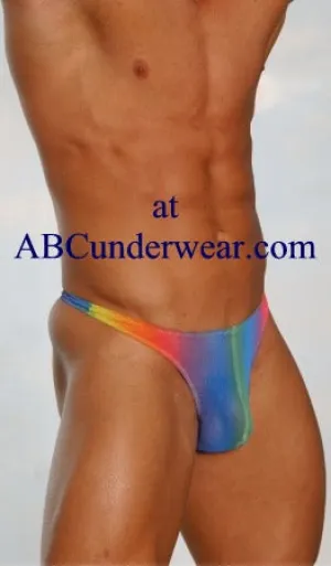 Glamorous and Vibrant Sheer Rainbow Thong