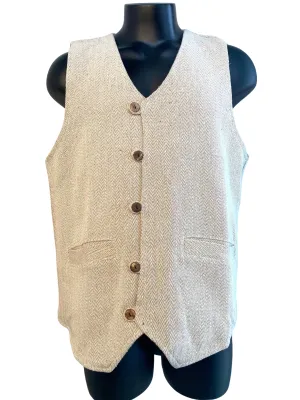 Herringbone Vest Natural