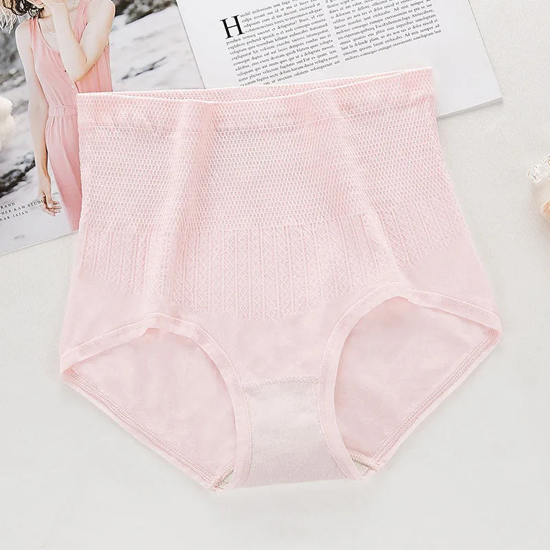 High Waisted Tummy Control & Hip Lifting Seamless Mugwort Antibacterial Panties