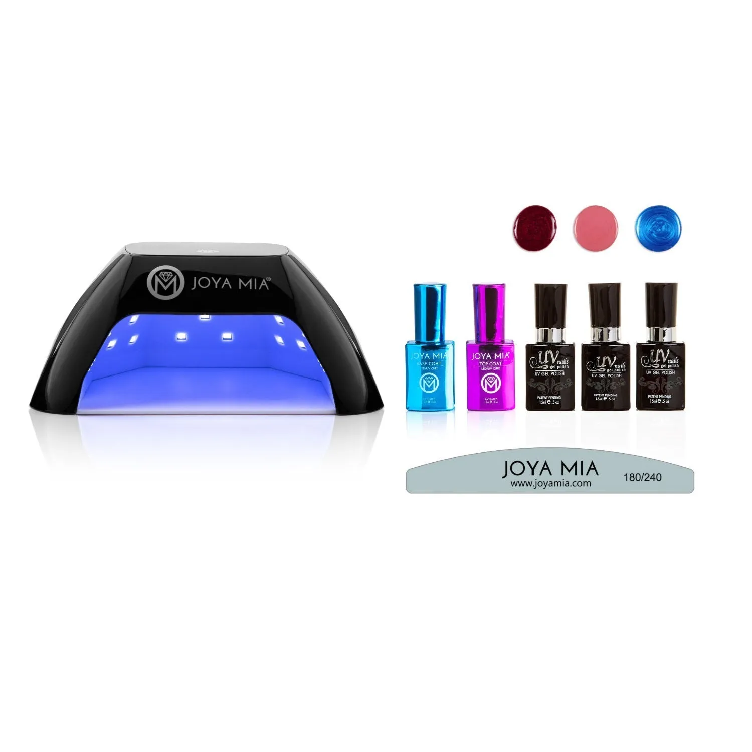 Joya Mia Gel Polish Starter 7-Piece Kit with LED Lamp and 3 Colors