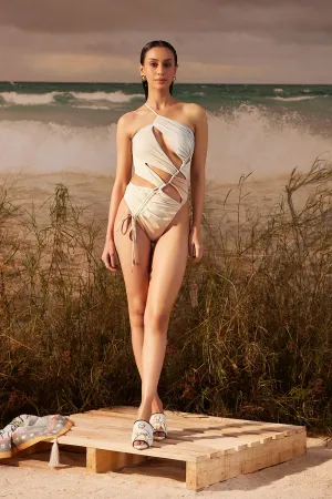 Mink Ombre Ruched Trikini