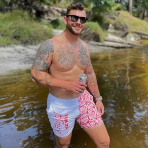 Natural Light Naturdays Palm Tree Snakes Swim Trunks