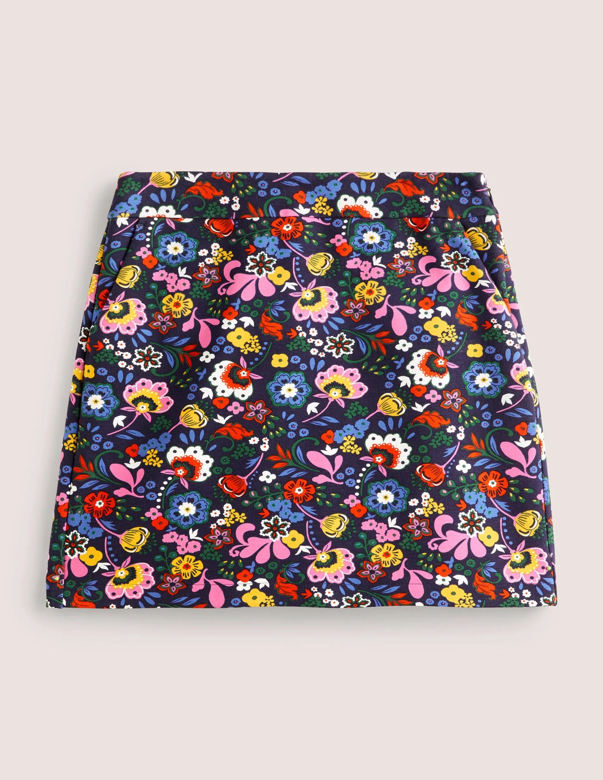 Ponte A-line Mini Skirt-Navy, Pretty Paradise