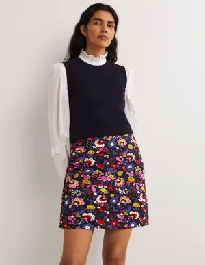 Ponte A-line Mini Skirt-Navy, Pretty Paradise