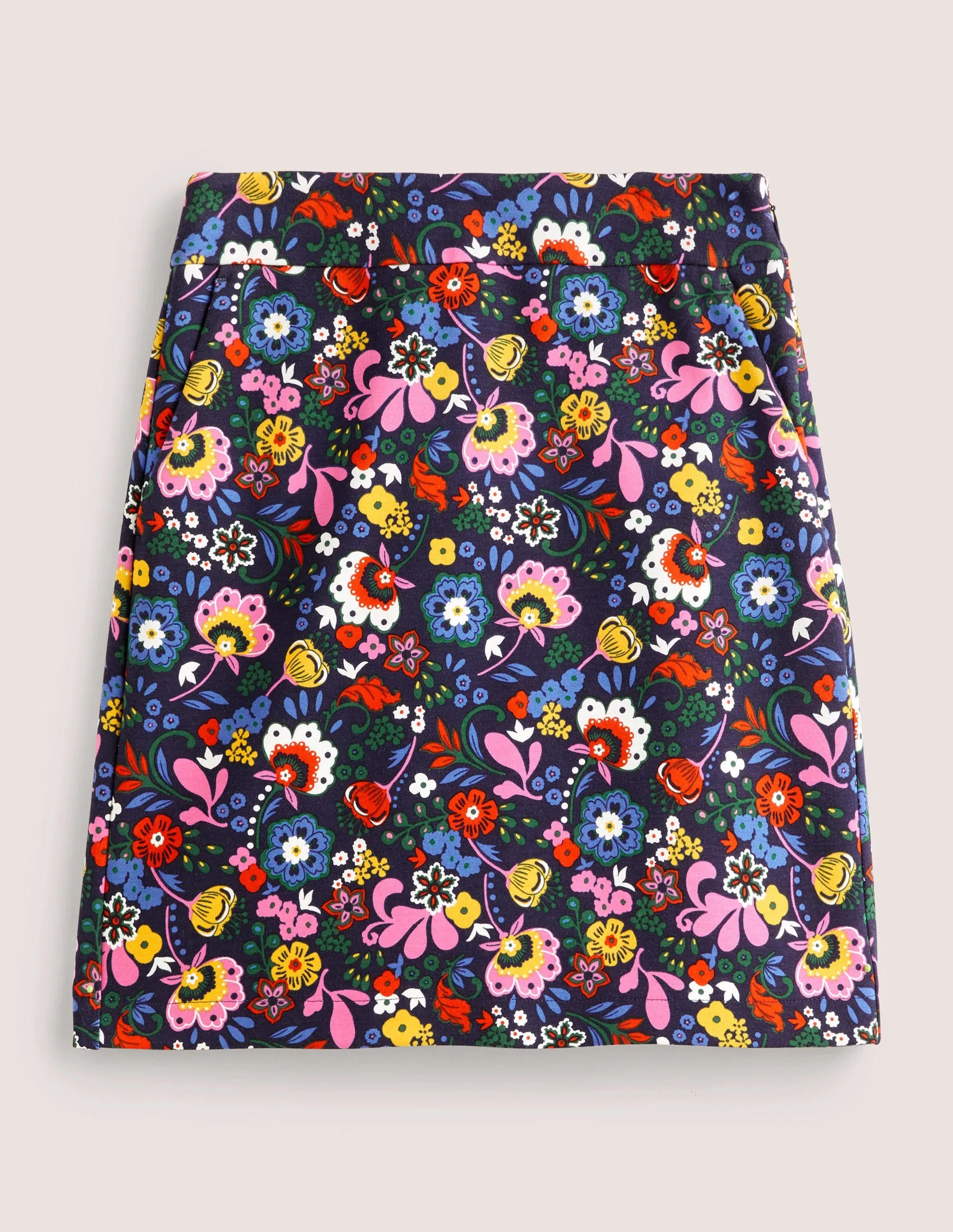 Ponte A-line Mini Skirt-Navy, Pretty Paradise