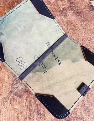 Single Barrel Collection  Minimalist Scorecard Holder in Horween Shell Cordovan Black