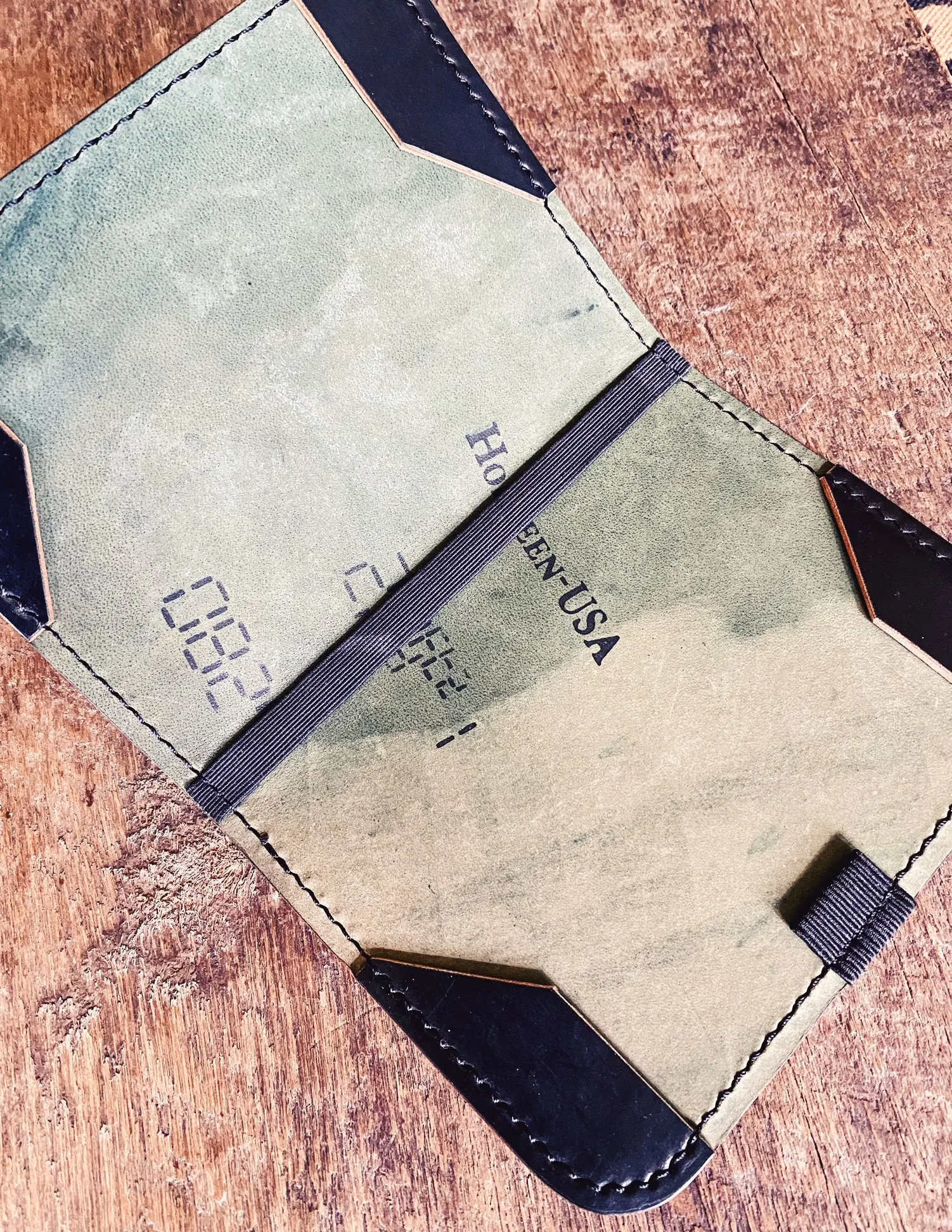 Single Barrel Collection  Minimalist Scorecard Holder in Horween Shell Cordovan Black