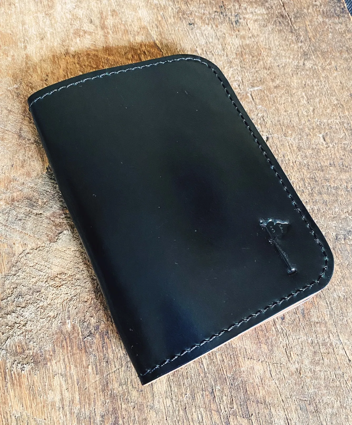 Single Barrel Collection  Minimalist Scorecard Holder in Horween Shell Cordovan Black