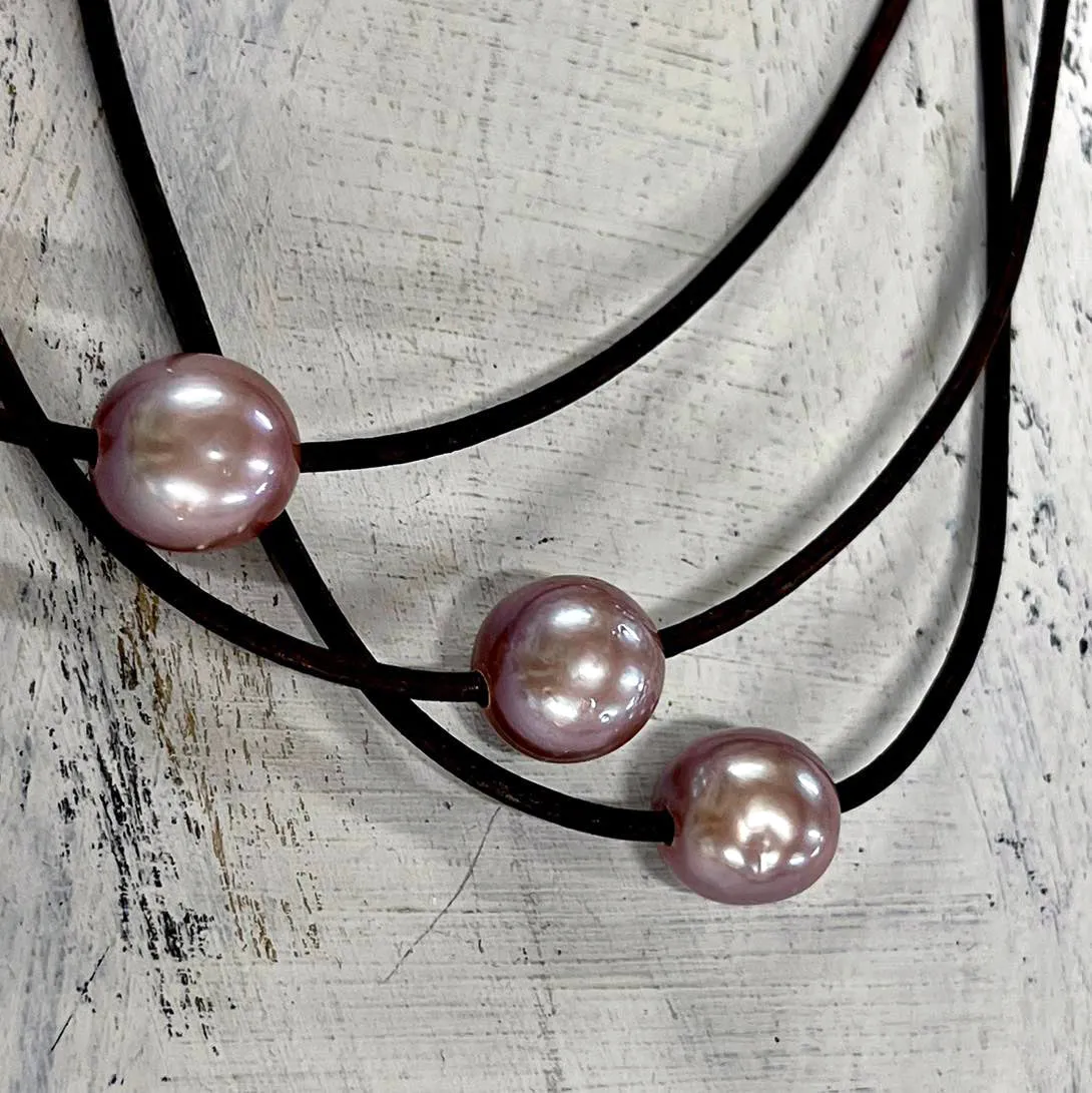 Single Pink Angel Pearl Necklace