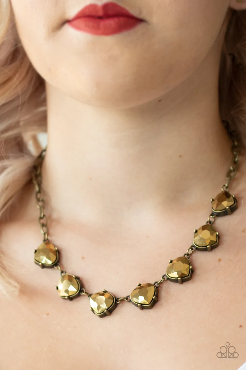Star Quality Sparkle Brass-Necklace