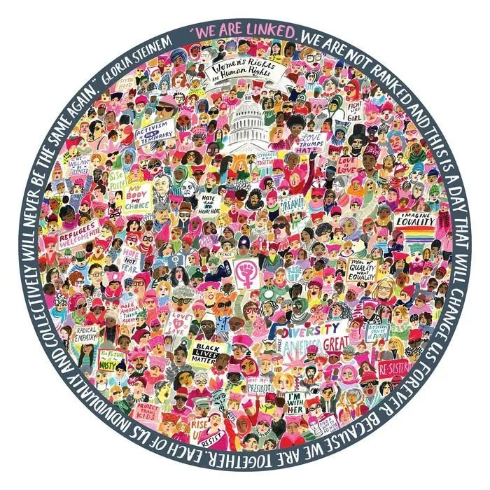 Women March! 500 Piece Round Puzzle