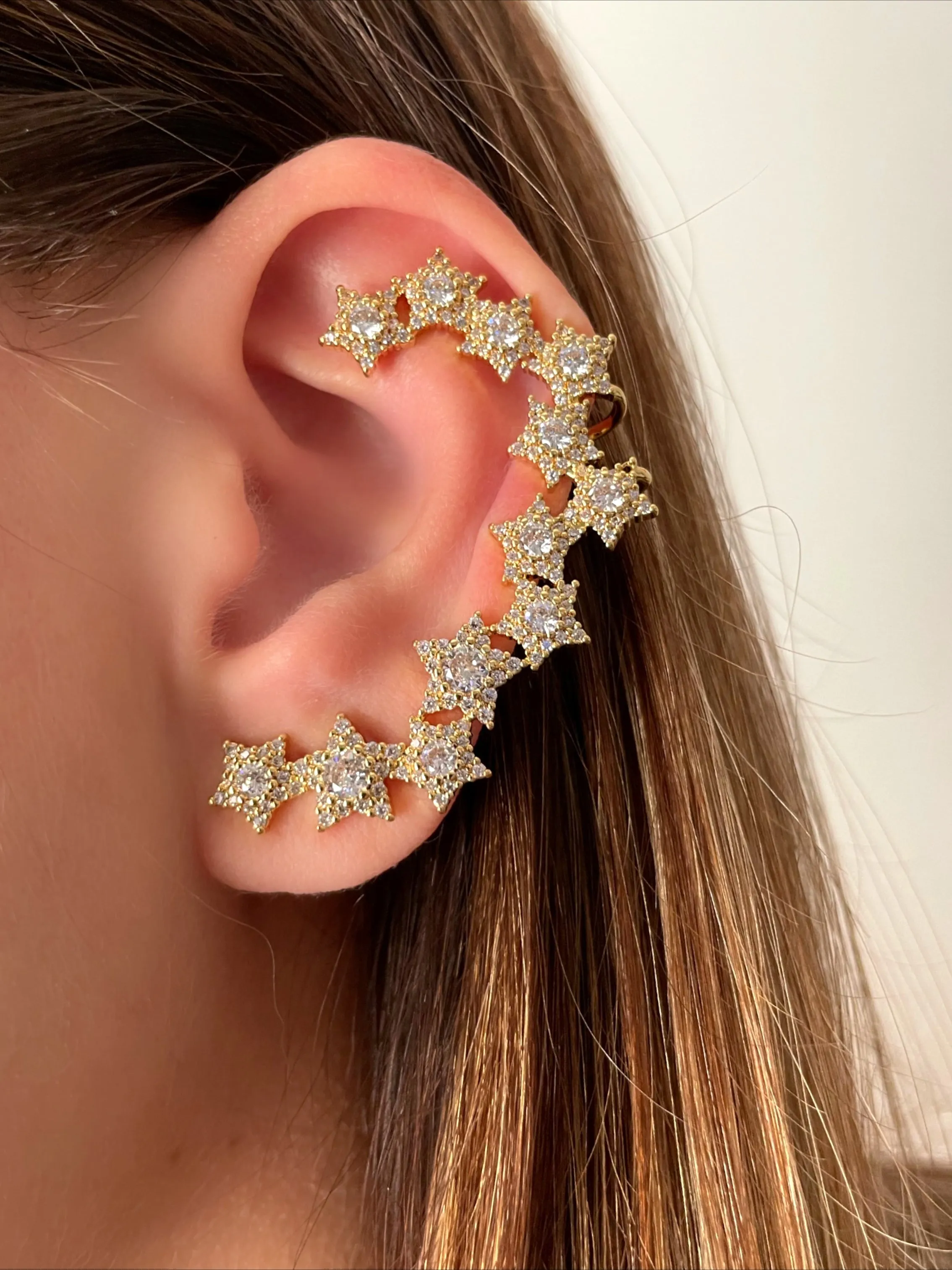 Zirconia design Single earrings